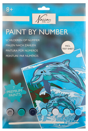 painting by number 33,5x23,8CM - DELPHIN