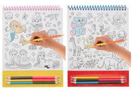 Colour your own stickers & 3 double-ended pencils