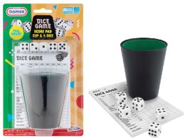 DICE, NOTEPAD + CUP + 5 DICE