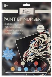 Malowanie po numerach na kartonie 33,5 x 23,8cm - Tygrys