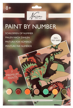 PAINTING BY NUMBERS ON A BOARD 33,5X23,8CM - LIZARD