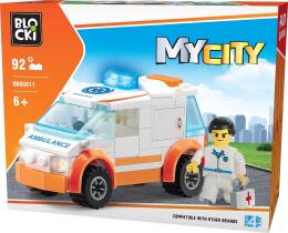 Klocki Blocki MyCity Small Ambulance 92 el.