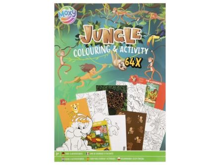 COLORING & ACTIVITY BOOK A4 JUNGLE, 64 PAGES