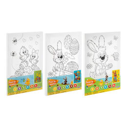 Easter Canvas Paint By Number 3 pieces.-29,7 x 19,5