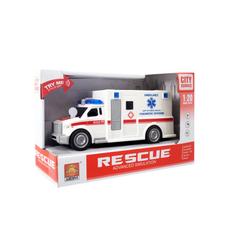 AMBULANCE 21 CM. WITH LIGHT AND SOUND