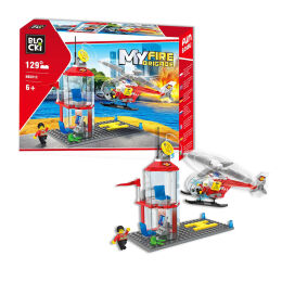 Klocki Blocki MyFireBrigade Helicopter landing pad