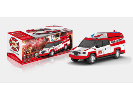 FIRE CAR 22 CM. B&G WITH 3D LIGHT AND SOUND
