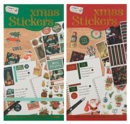 Sticker book Xmas, with foil, 20 sheets, 2 pcs.