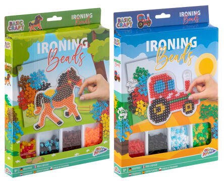 Ironing Beads, 2 ass. (Horse/Tractor) box 29x21 cm
