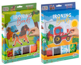 Ironing Beads, 2 ass. (Horse/Tractor) box 29x21 cm