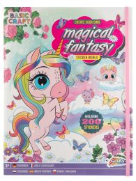 Magical Fantasy Sticker World Book + 200 stickers