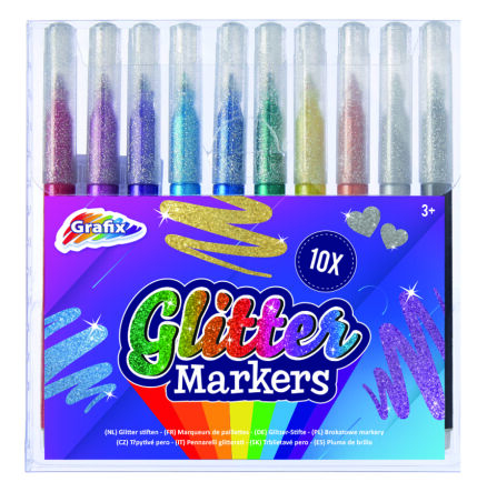 Glitter markers 10pcs.